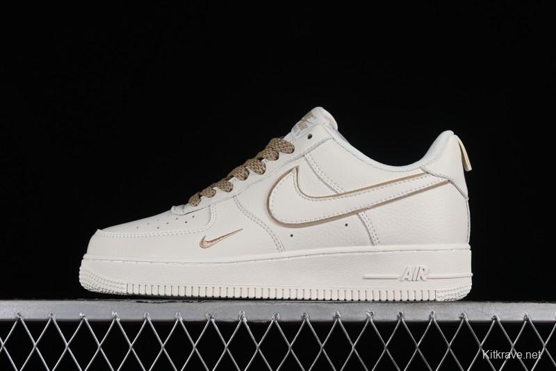 Nike Air Force 1 '07 Low Classic Khaki Mini Swoosh Starry Sky Low-Top Casual Sneakers - MJ0319-027