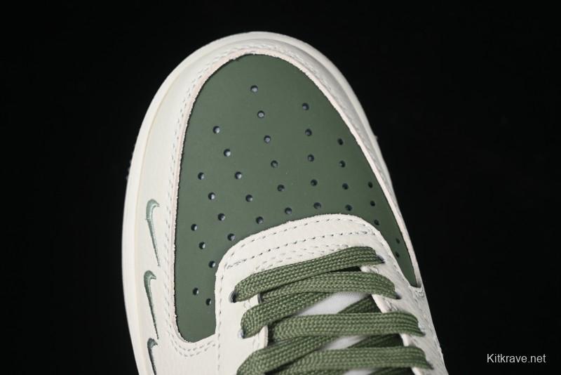 Nike Air Force 1 '07 Low The North Face Collaboration Beige Green Mini Swoosh Casual Sneakers - KK1988-043
