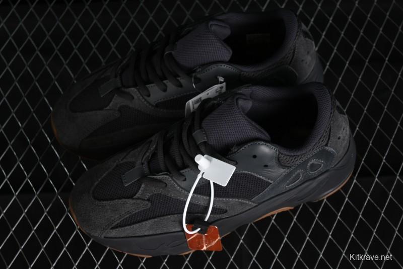 Adidas Yeezy Boost 700 V2 Utility Black Running Shoes with 3M Reflective Details - FV5304