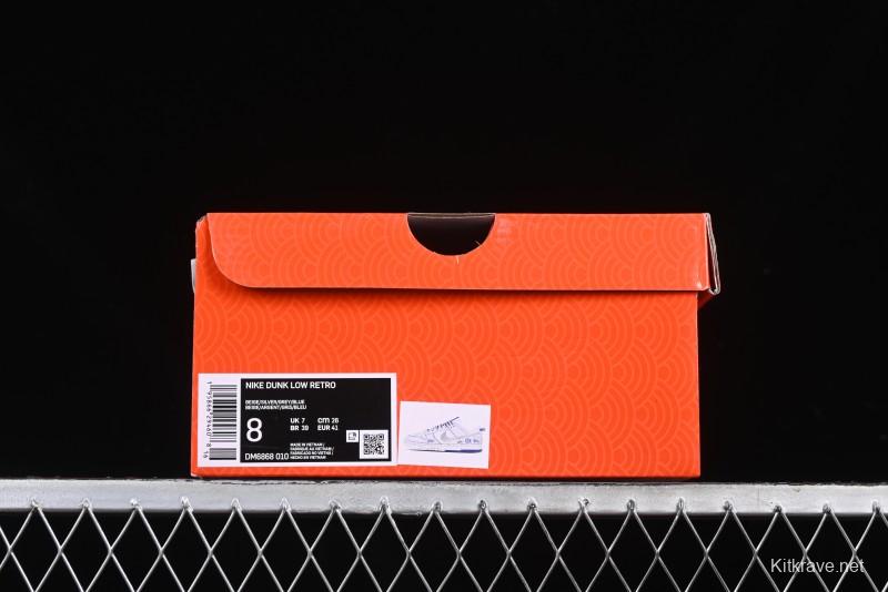 Nike SB Dunk Low Stussy Year of the Snake Collaboration Light Blue Silver Swoosh Anniversary Custom Low-Top Casual Sneakers - DM6868-010