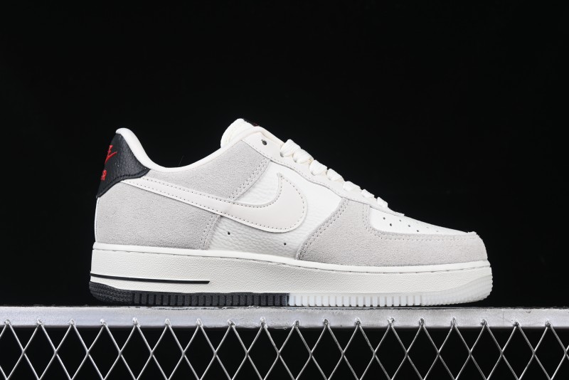 Nike Air Force 1 '07 Low Supreme Collaboration - Beige Grey Woven Label Casual Sneakers - CH6336-517