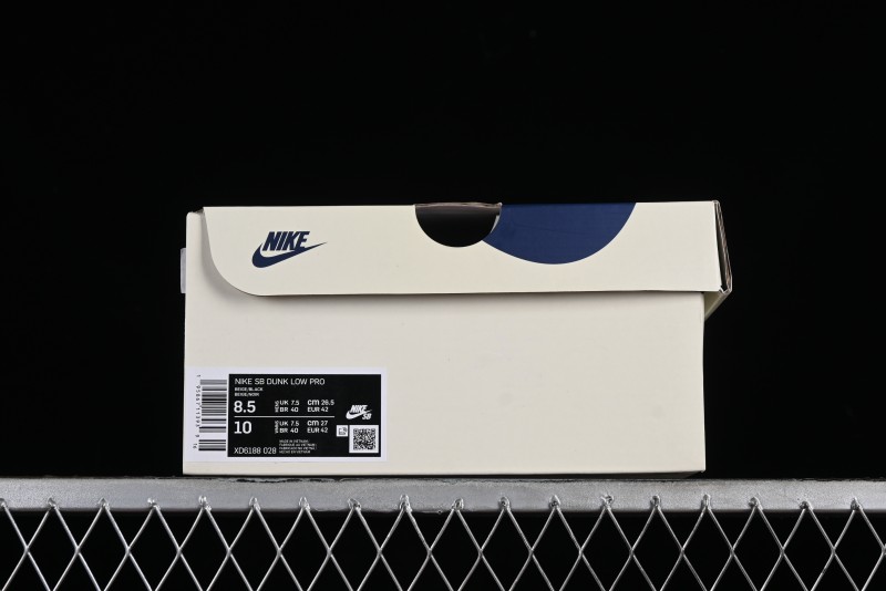 Nike SB Dunk Low Lightning Collaboration - Off White Black Colorway with Mini Swoosh Anniversary Custom Edition Low Top Casual Skate Shoes - XD1688-028