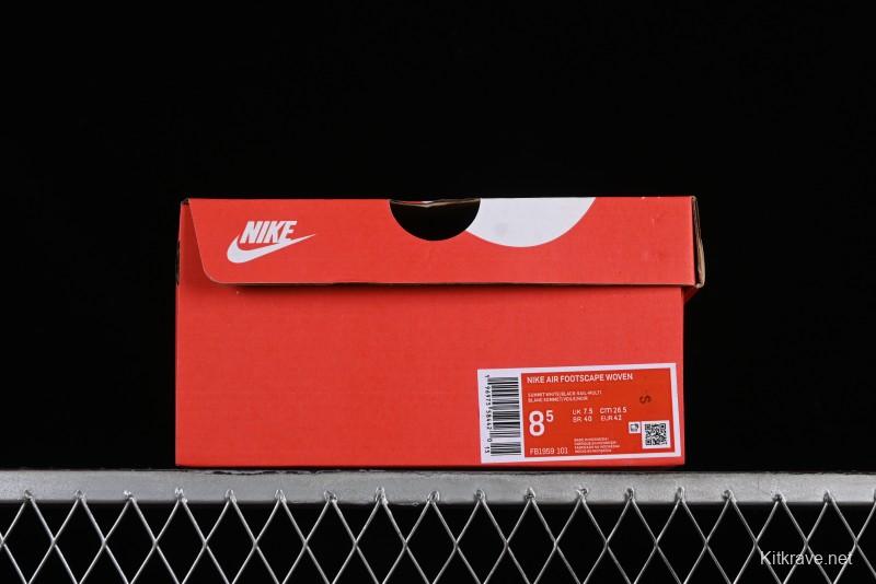 Nike Air Footscape Woven Asymmetrical Woven Slip-Resistant Abrasion-Resistant Low-Top Lifestyle Casual Shoes - FB1959-101