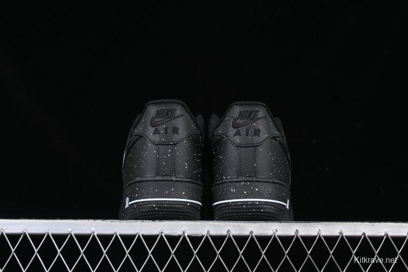 Nike Air Force 1 '07 Low Casual Sneakers with Black Splatter Design - ZH0316-046