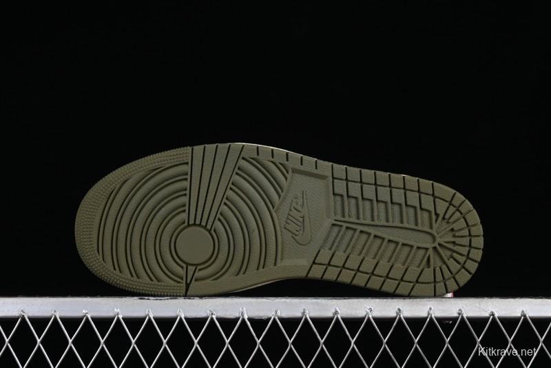 Nike Travis Scott x Air Jordan 1 Low OG AJ1 Reverse Swoosh Sneakers - DM7866-200