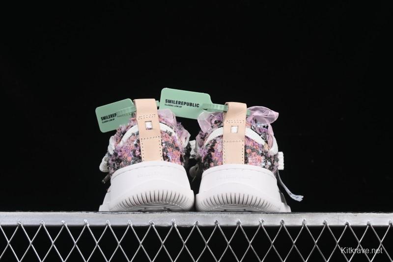 SMILEREPUBLIC SMILE Canvas Sneakers with Cut Wool Fringe and Unique Weaving - G.D4