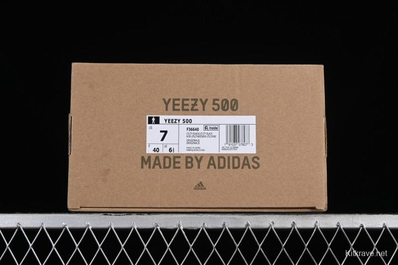 Adidas Yeezy 500 Black Casual Running Shoes - F36640