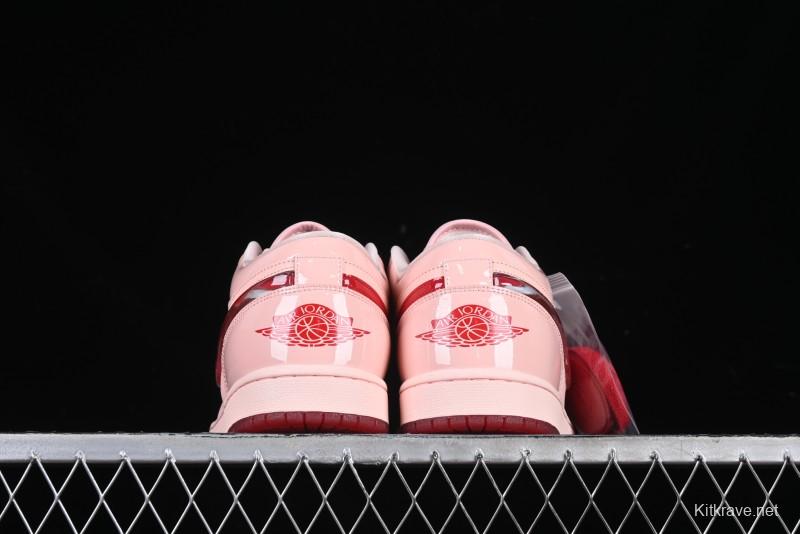 Nike Air Jordan 1 Low AJ1 Valentine's Day Jelly Pink Low-Top Lifestyle Basketball Shoes - HF3174-600