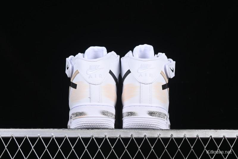 Nike Air Force 1 '07 Mid Broken Hook Spray Paint Anime Theme Casual Sneakers - ZH0316-058