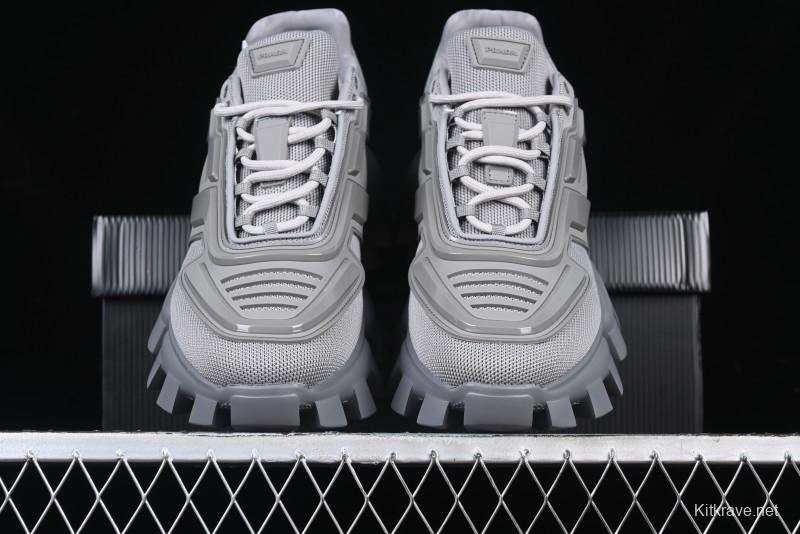 Prada Cloudbust Air Thunder Lifestyle Low-Top Sneakers with Anti-Slip and Wear-Resistant Design - 2EG293