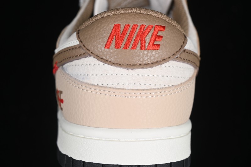 Nike SB Dunk Low Anniversary Edition Dark Swoosh Brown White Custom Low-Top Casual Skate Shoes - DJ2024-071