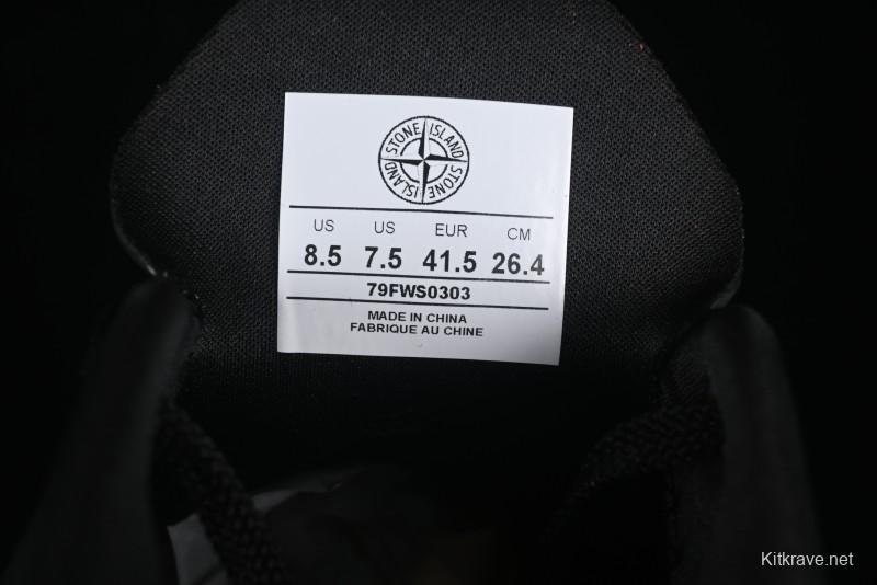 Stone Island Grime Panelled Low-Top Lifestyle Sneakers in Dark Brown - 79FWS0303