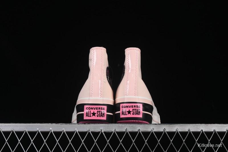 Converse Chuck 70 High Top Platform Sneakers in Pink Color Block Design - A14825C