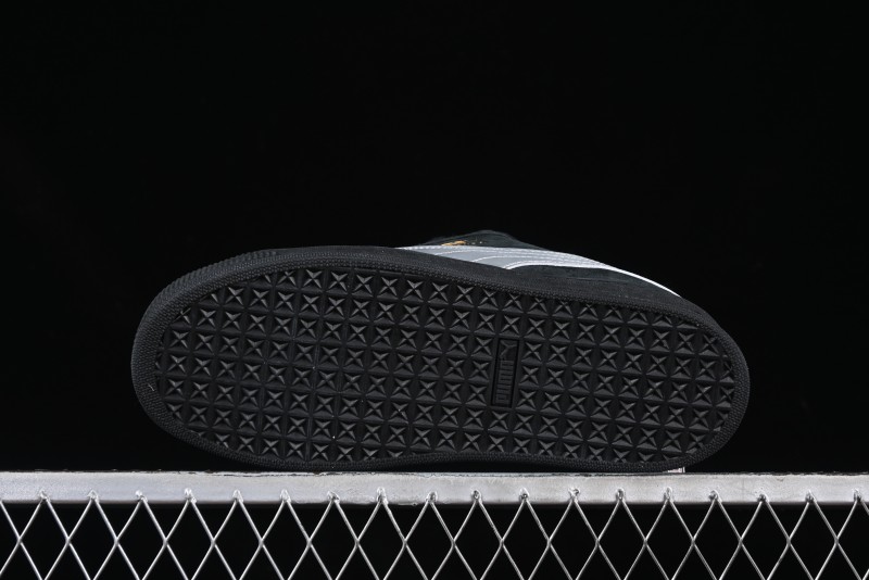 PUMA Suede XL Classic Men's Sneakers - Black with Metallic Silver Accents