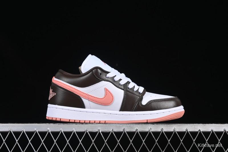 Nike Air Jordan 1 Low AJ1 Mocha Pink Casual Lifestyle Sneakers - DC0774-182