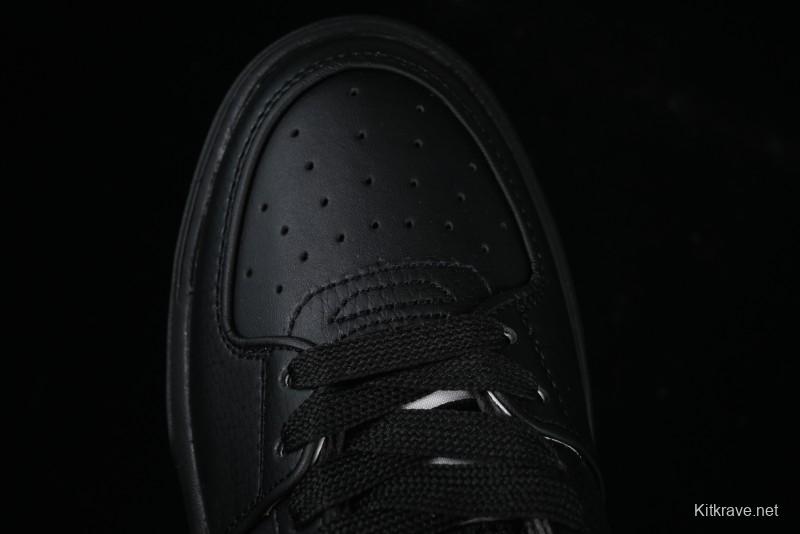 NY Yankees Black Leather Sneakers with Bold Blue Logo