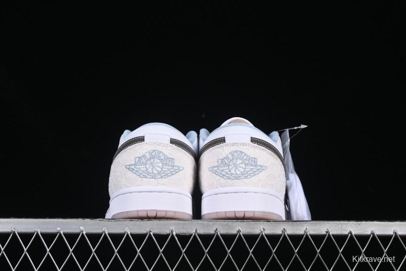 Nike Air Jordan 1 Low AJ1 Carved Pink Low-Top Casual Sneakers - IB8859-101