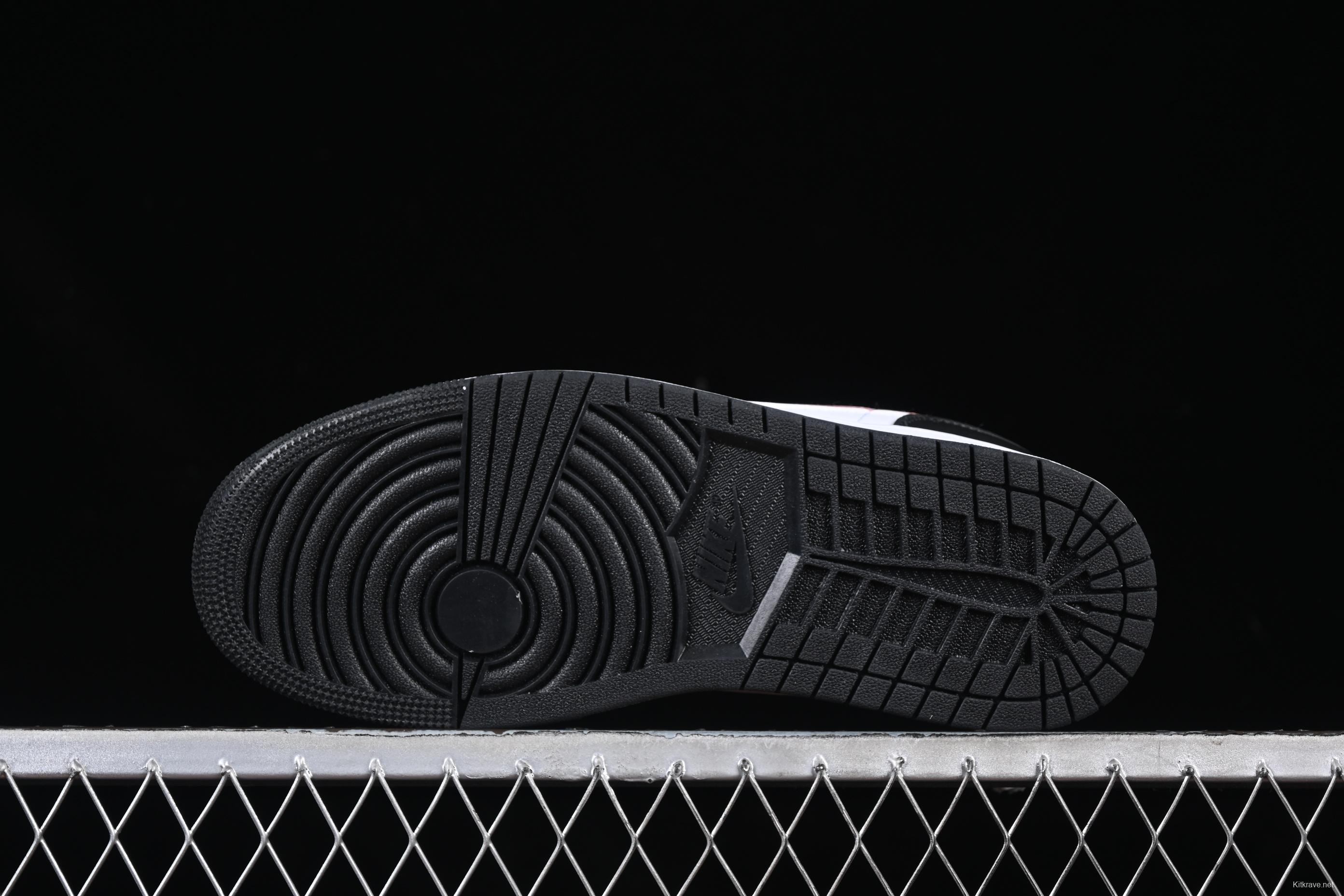 Nike Air Jordan 1 Low AJ1 Casual Sneakers in Black White Pink - 553558-165