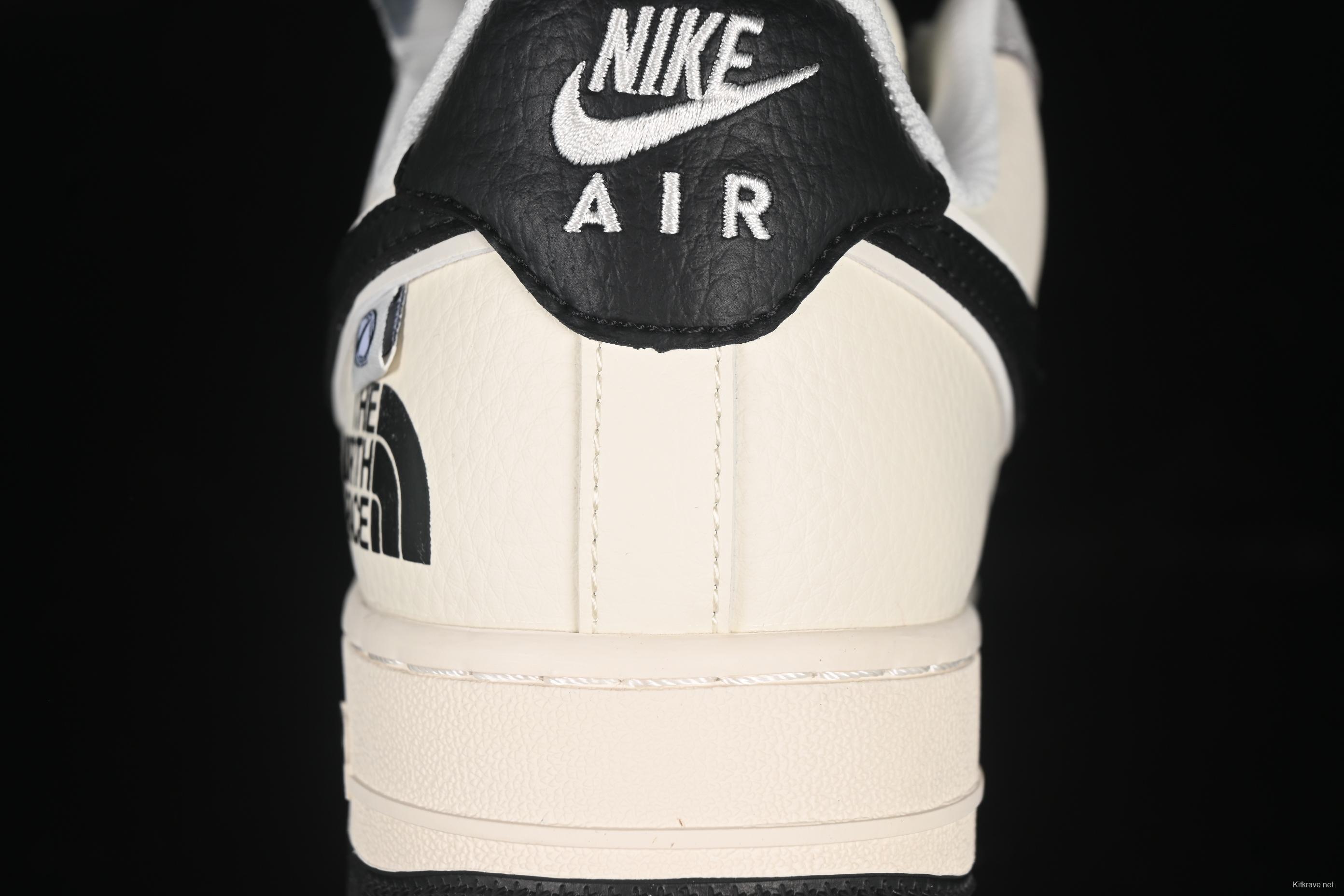 Nike Air Force 1 '07 Low The North Face Collaboration Beige Black Swoosh Casual Sneakers - XZ6188-190