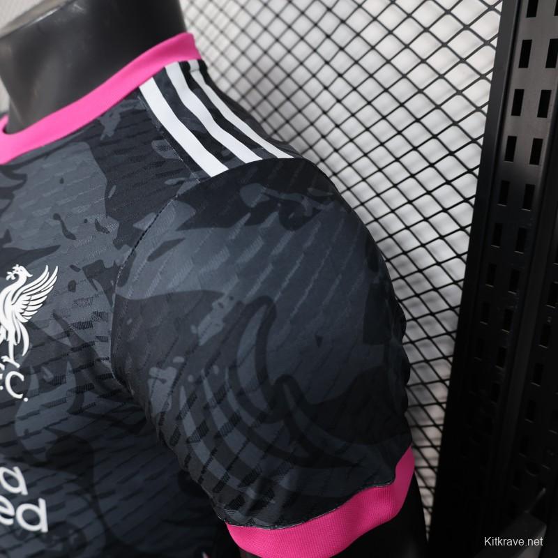 Player Version 25/26 Liverpool Black with Pink Accents Design Jersey