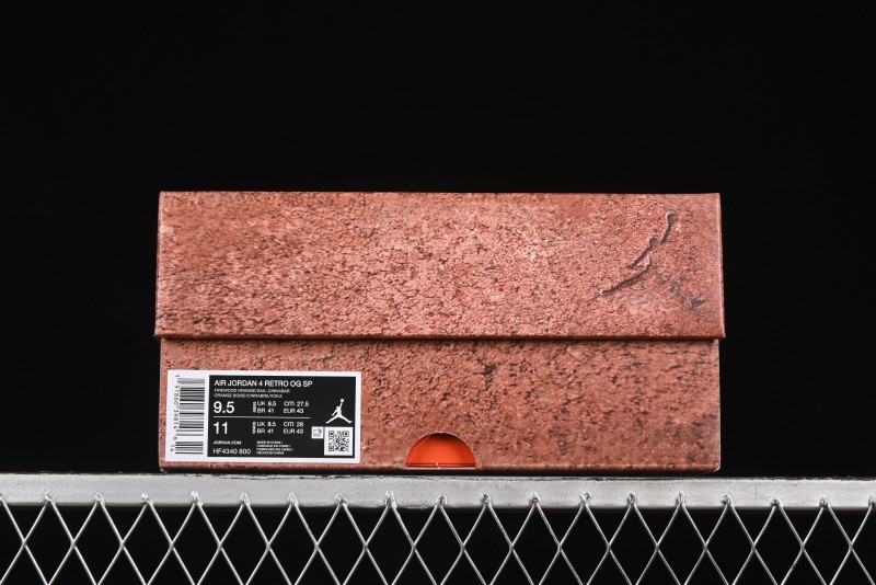 Nike Nigel Sylvester x Air Jordan 4 Retro High OG "Brick By Brick" Sneakers - HF4340-800