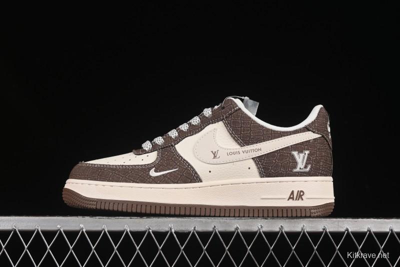 Nike Air Force 1 '07 Low LV Collaboration Beige Grid Casual Sneakers - XS1958-552