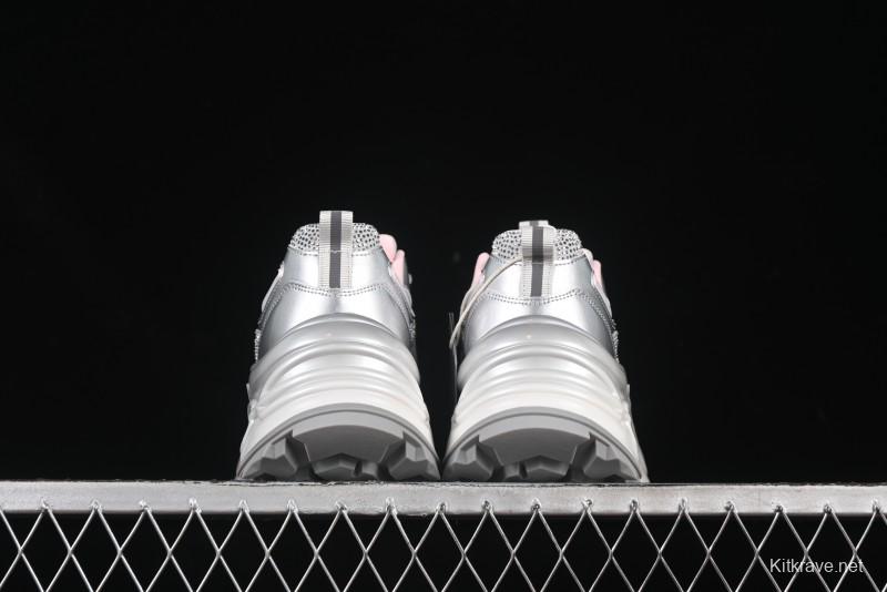 GG-CC 25ss New Platform Chunky Sneakers with 7CM Height Increase and Irregular Design - 668-2 Silver