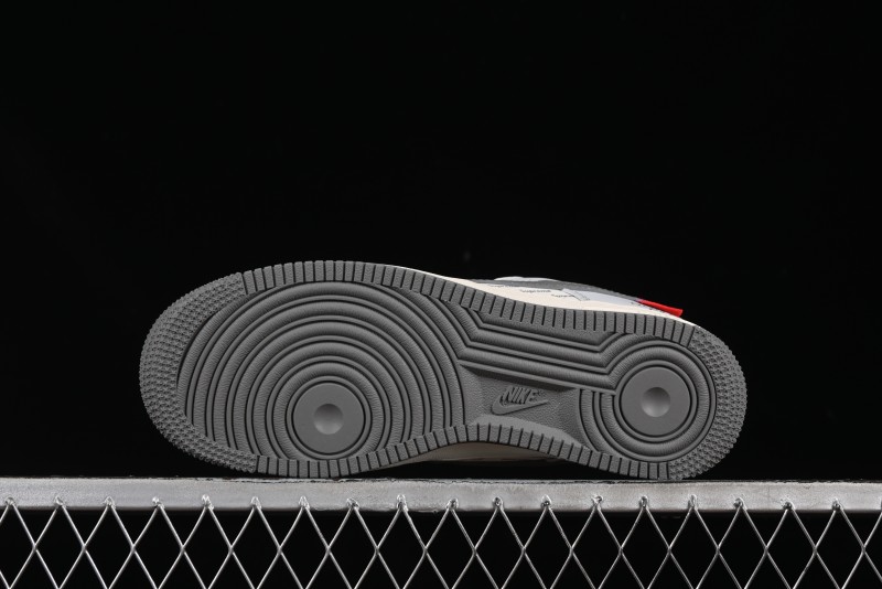 Nike Air Force 1'07 Low The North Face Collaboration Grey Multi-Tone Casual Sneakers - JJ2508-715