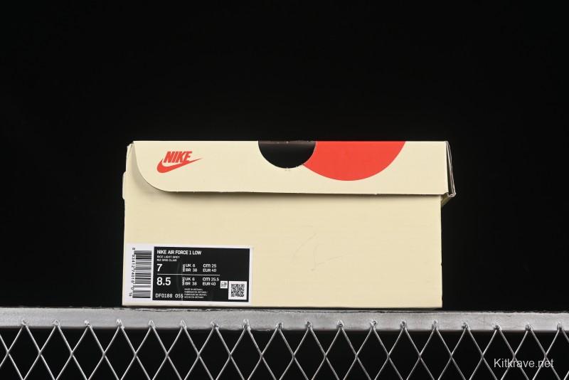 Nike Air Force 1'07 Low GD Collaboration Chrysanthemum Swoosh Casual Sneakers - DF0188-055