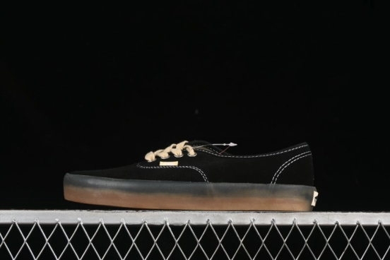 Vans Premium Authentic Suede Retro Sneakers with Translucent Rubber Sole - VN000CRQ6RJ