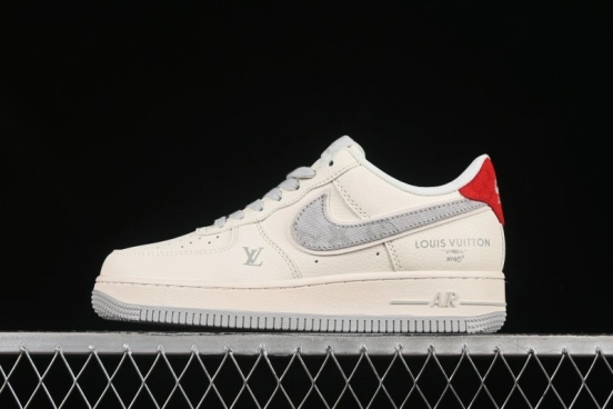 Nike Air Force 1 '07 Low LV Collaboration Grey Denim Swoosh Casual Sneakers - XX3168-135