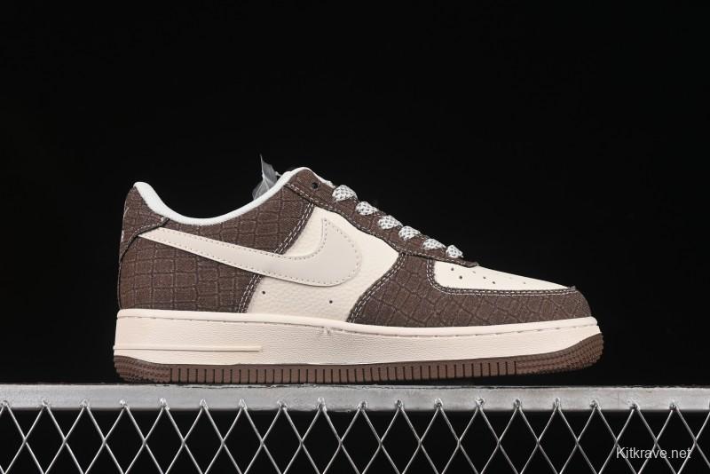 Nike Air Force 1 '07 Low LV Collaboration Beige Grid Casual Sneakers - XS1958-552