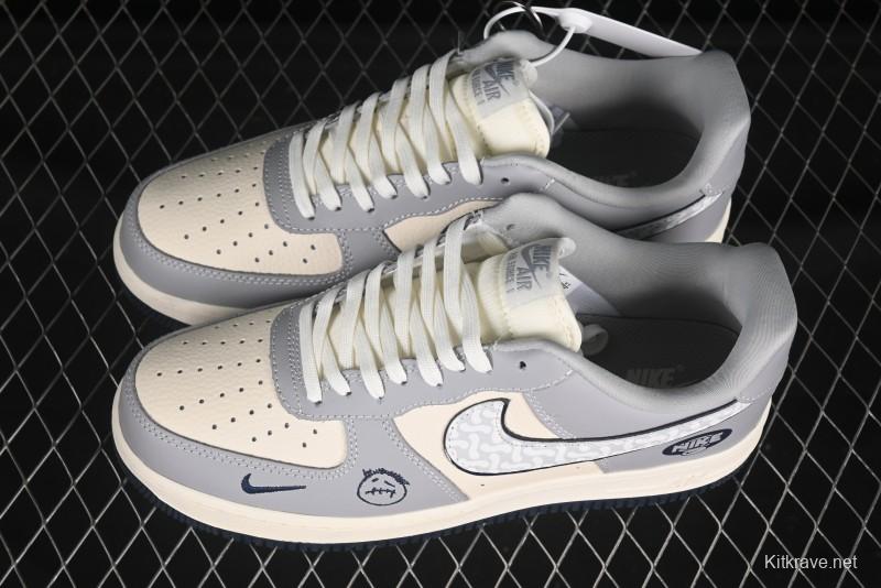 Nike Air Force 1 '07 Low Kaws Collaboration Beige Grey Casual Sneakers - KK1988-077