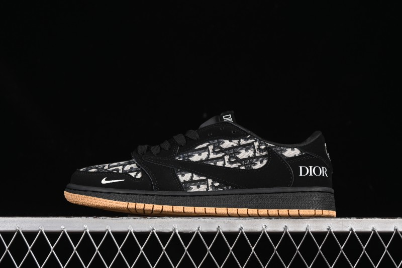 Nike Travis Scott x Fragment Design x Air Jordan 1 Low OG SP AJ1 Collaboration Sneakers - XS2024-069