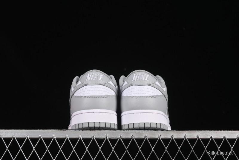 Nike SB Dunk Low White Grey Low-Top Casual Skate Shoes - HF5441-105
