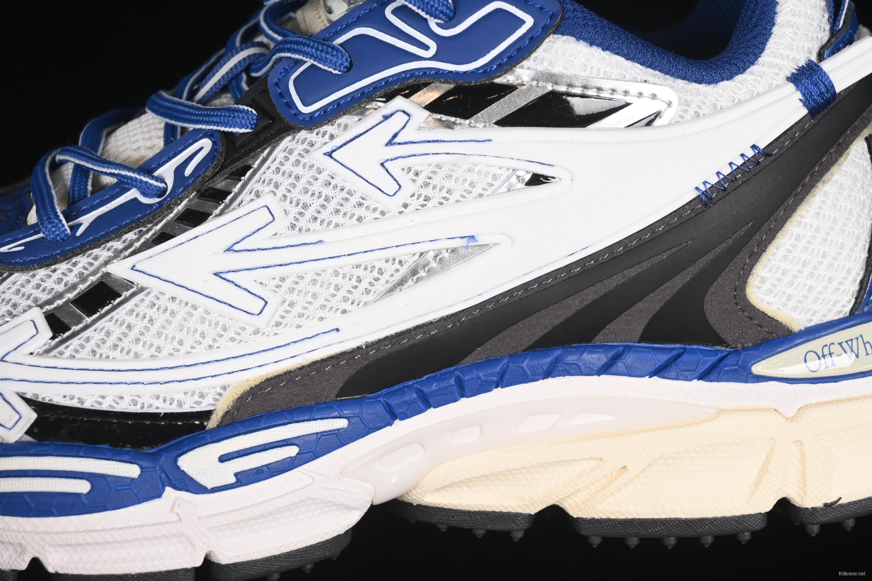 Off-White Be Right Low-Top Lifestyle Sneakers in White Blue - X.E5