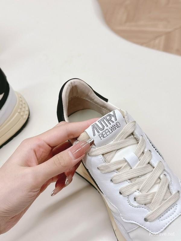 2024 Unisex Autry White Black Leather Mesh Sneakers MJ00330