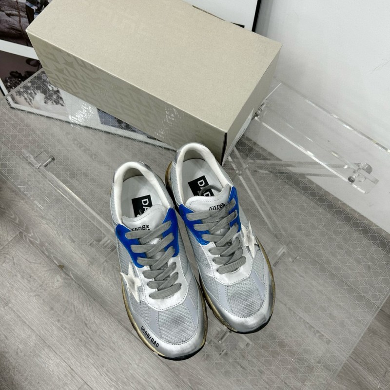 2024 Unisex GGDB Silver Blue White Mesh Sneaker