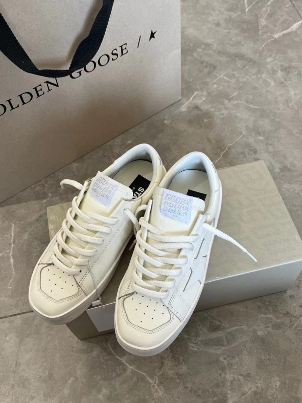 2024 Unisex GGDB White Leather Low Top Sneakers MJ00260