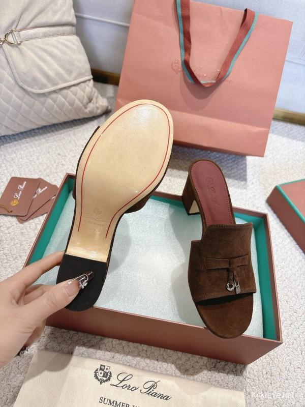2025 Women LP Brown Suede Mules