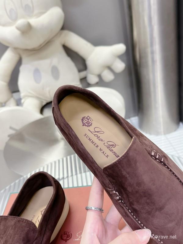 2024 Men LP Brown Suede Loafers MJ00270