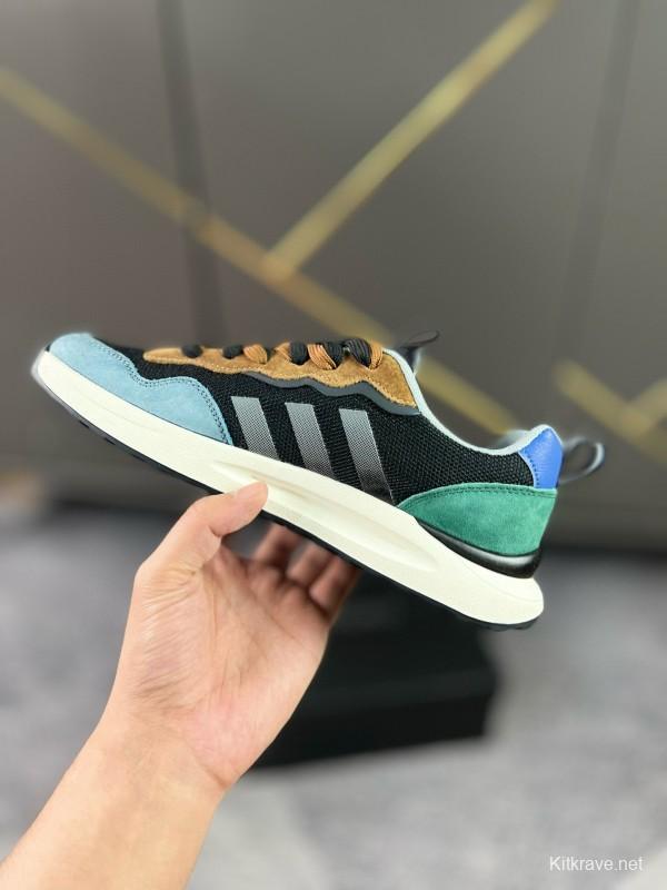 2024 Men Armani black brown blue green leather mesh sneakers MJ00230