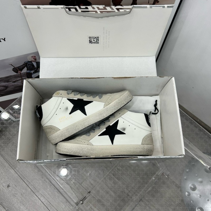 2024 Unisex GGDB White Black Leather Suede High Top Sneakers MJ00300