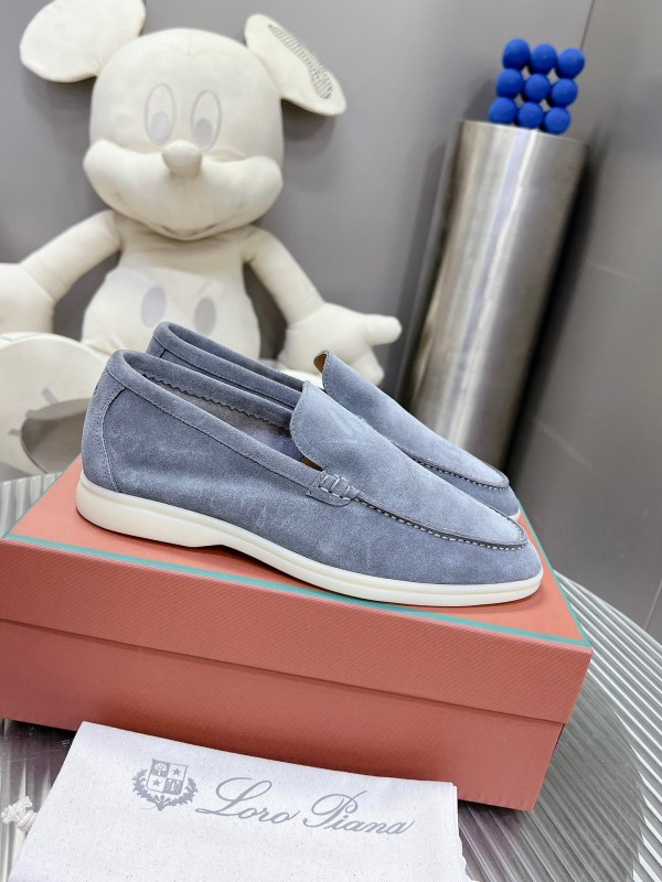 2025 Men Le Parmentier Grey Suede Loafers LY00260