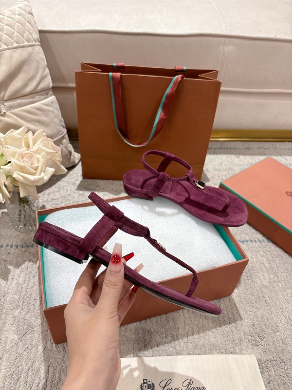 2025 Women LP Purple Suede Sandals