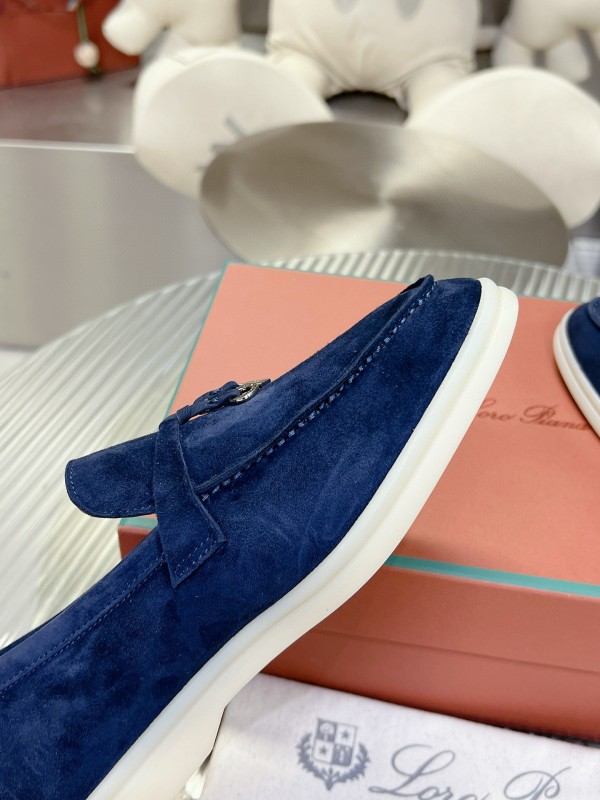 2024 Men LP Navy Suede Loafers
