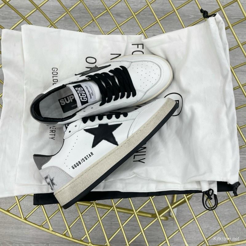 2024 Unisex GGDB White Black Leather Suede Low Top Sneakers MJ00260