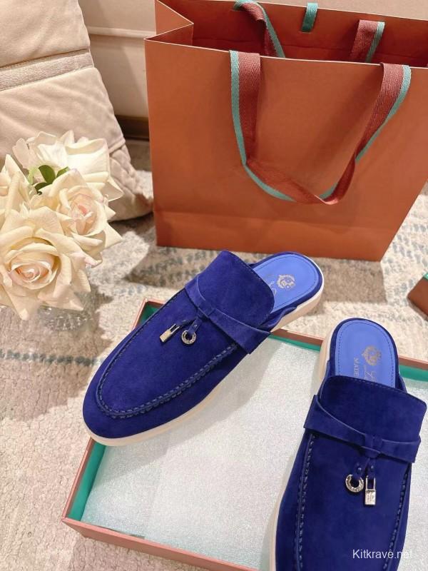 2025 Women LP Blue Suede Loafers LY00260(F)