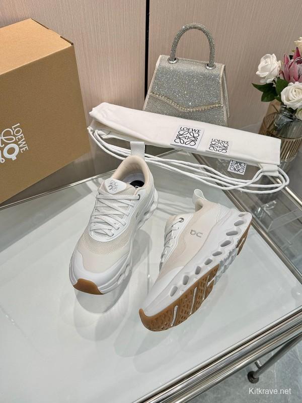 2025 Unisex Loewe White Green Orange Blue Black Grey Polyester Mesh Running Shoes Loewe X On KFY00300