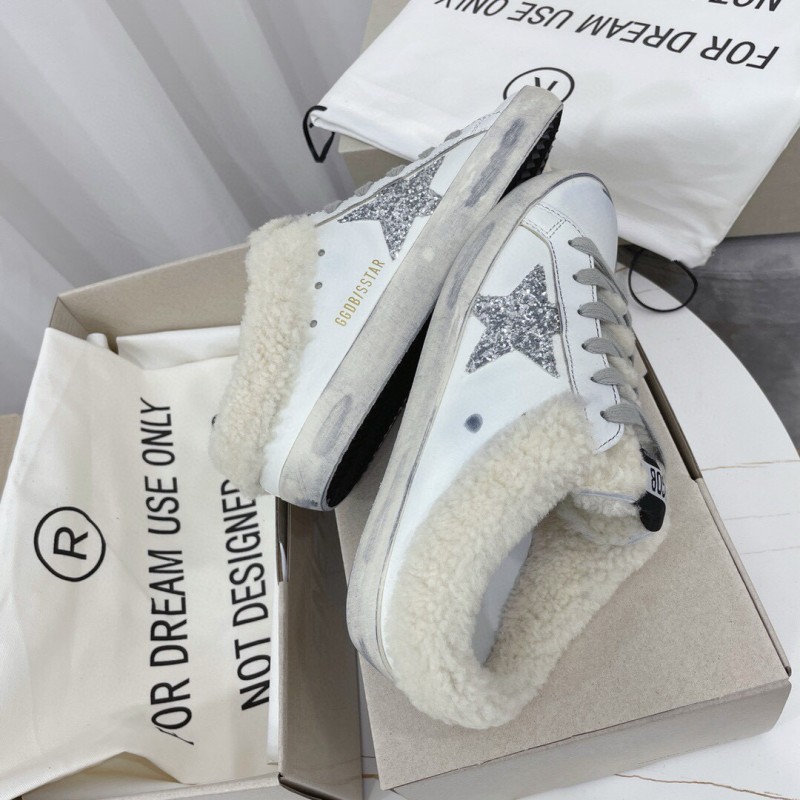 2024 Slippers GGDB White Grey Shearling Slippers MJ00280